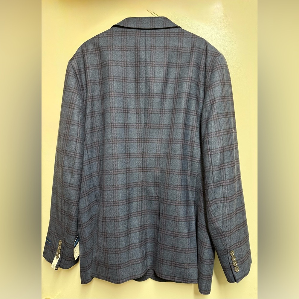 Stafford Men's Gray Plaid Jacket